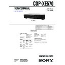 Sony CDP-XE570 Service Manual