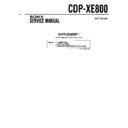 Sony CDP-XE800 (serv.man2) Service Manual