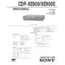 cdp-xe900, cdp-xe900e service manual