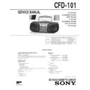 Sony CFD-101 Service Manual