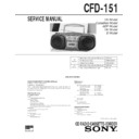 Sony CFD-151 Service Manual