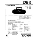 Sony CFD-17 Service Manual