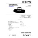 Sony CFD-222 Service Manual