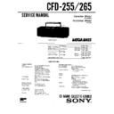 Sony CFD-255, CFD-265 Service Manual
