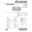 cfd-503, cfd-505 service manual