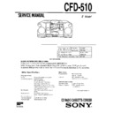 Sony CFD-510 Service Manual