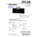 Sony CFD-540 Service Manual