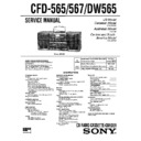Sony CFD-565, CFD-567, CFD-DW565 Service Manual