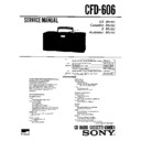 Sony CFD-606 Service Manual