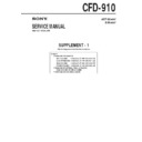 Sony CFD-910 (serv.man2) Service Manual