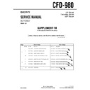 Sony CFD-980 (serv.man2) Service Manual