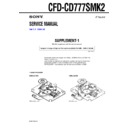 Sony CFD-CD777SMK2 (serv.man2) Service Manual