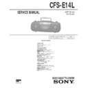 Sony CFD-D505, CFS-E14L Service Manual