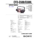 Sony CFD-G500, CFD-G500L Service Manual