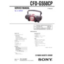 Sony CFD-G550CP Service Manual