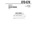 Sony CFD-G70 (serv.man2) Service Manual