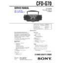Sony CFD-G70 Service Manual