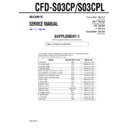 Sony CFD-S03CP, CFD-S03CPL (serv.man2) Service Manual