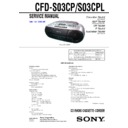 Sony CFD-S03CP, CFD-S03CPL Service Manual