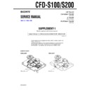 Sony CFD-S100, CFD-S200 (serv.man2) Service Manual