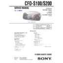 Sony CFD-S100, CFD-S200 Service Manual