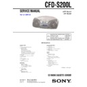 Sony CFD-S200L Service Manual