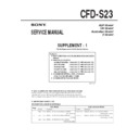 Sony CFD-S23 (serv.man3) Service Manual