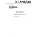 Sony CFD-S26L, CFD-S36L (serv.man2) Service Manual
