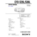 Sony CFD-S26L, CFD-S36L Service Manual