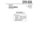 Sony CFD-S33 Service Manual