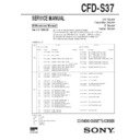 Sony CFD-S37 (serv.man2) Service Manual