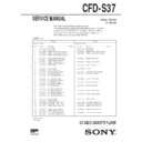 Sony CFD-S37 Service Manual