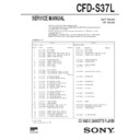 Sony CFD-S37L Service Manual