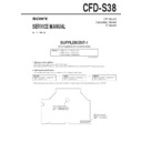 Sony CFD-S38 Service Manual