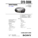 Sony CFD-S550 Service Manual