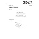 Sony CFD-V27 (serv.man2) Service Manual