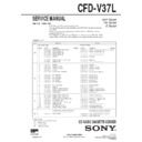 Sony CFD-V37L Service Manual