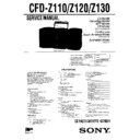 Sony CFD-Z110, CFD-Z120, CFD-Z130 Service Manual