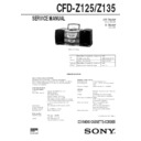Sony CFD-Z125, CFD-Z135 Service Manual