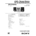 Sony CFD-Z500, CFD-Z550 Service Manual
