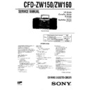 Sony CFD-ZW150, CFD-ZW155, CFD-ZW160, CFD-ZW165 Service Manual