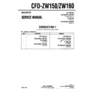 Sony CFD-ZW150, CFD-ZW160 (serv.man2) Service Manual