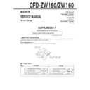 Sony CFD-ZW150, CFD-ZW160 Service Manual