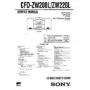 Sony CFD-ZW200L, CFD-ZW220L Service Manual