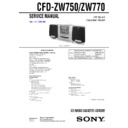Sony CFD-ZW700, CFD-ZW705, CFD-ZW750, CFD-ZW770 Service Manual