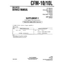 Sony CFM-10, CFM-10L (serv.man2) Service Manual