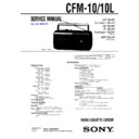 Sony CFM-10, CFM-10L Service Manual