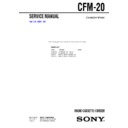 Sony CFM-20 Service Manual