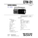Sony CFM-D1, CFM-D1J Service Manual