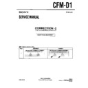Sony CFM-D1 Service Manual